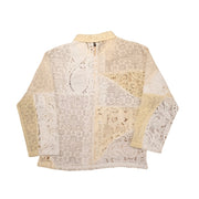 Cream Patchwork Crochet Shirt