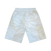 Cream Patchwork Crochet Shorts